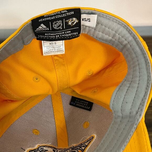Adidas NHL Nashville Predators Yellow Ball Cap, Size XS/S - Picture 4 of 5
